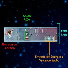 Carregar imagem no visualizador da galeria, Rádio Automotivo Mp3 Bluetooth 2x Usb Sd Bluetootch 100w - MEU PENDRIVE