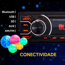 Carregar imagem no visualizador da galeria, Rádio Automotivo Mp3 Bluetooth 2x Usb Sd Bluetootch 100w - MEU PENDRIVE