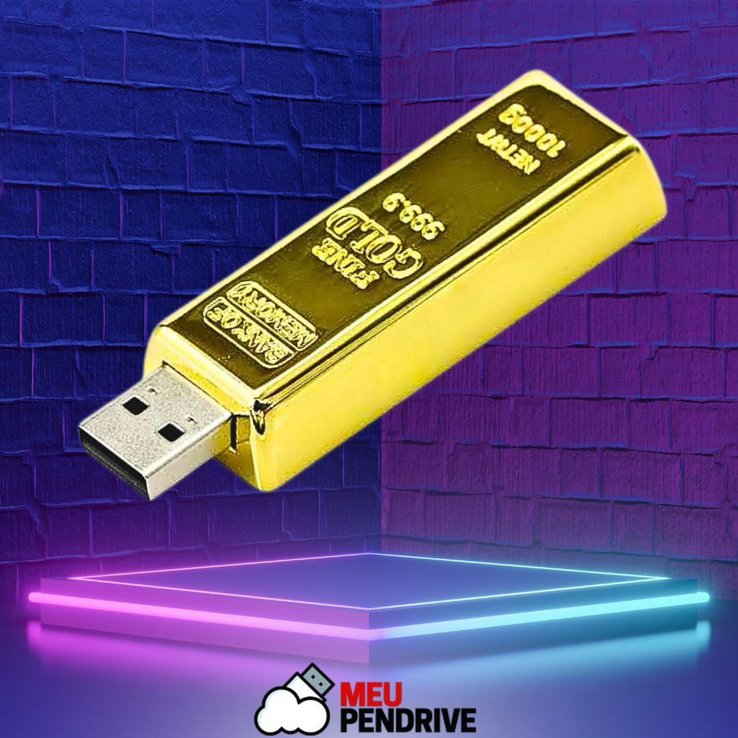 Pendrive de Ouro - PENDRIVE DE 32GB