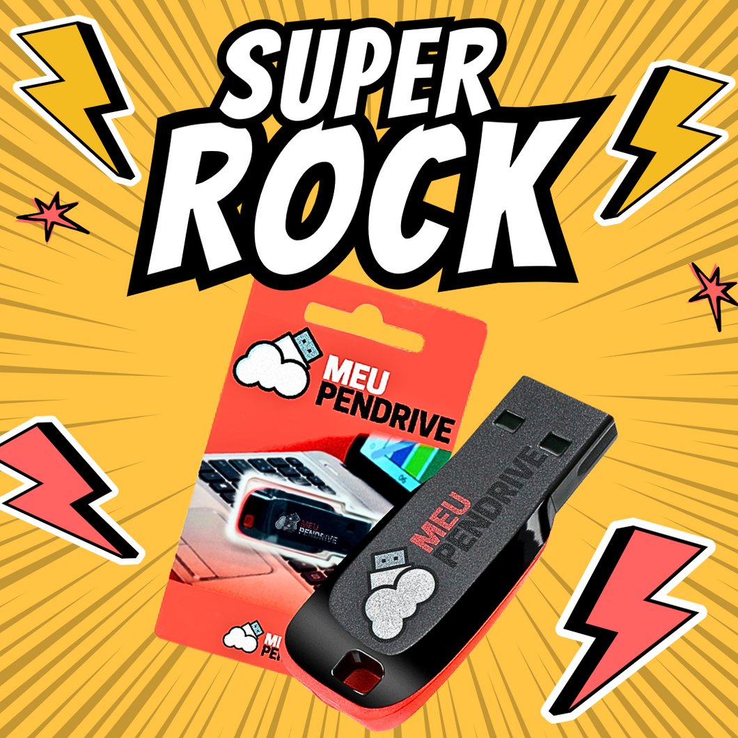 Super Rock com 5.500 Músicas – PENDRIVE DE 64GB - MEU PENDRIVE