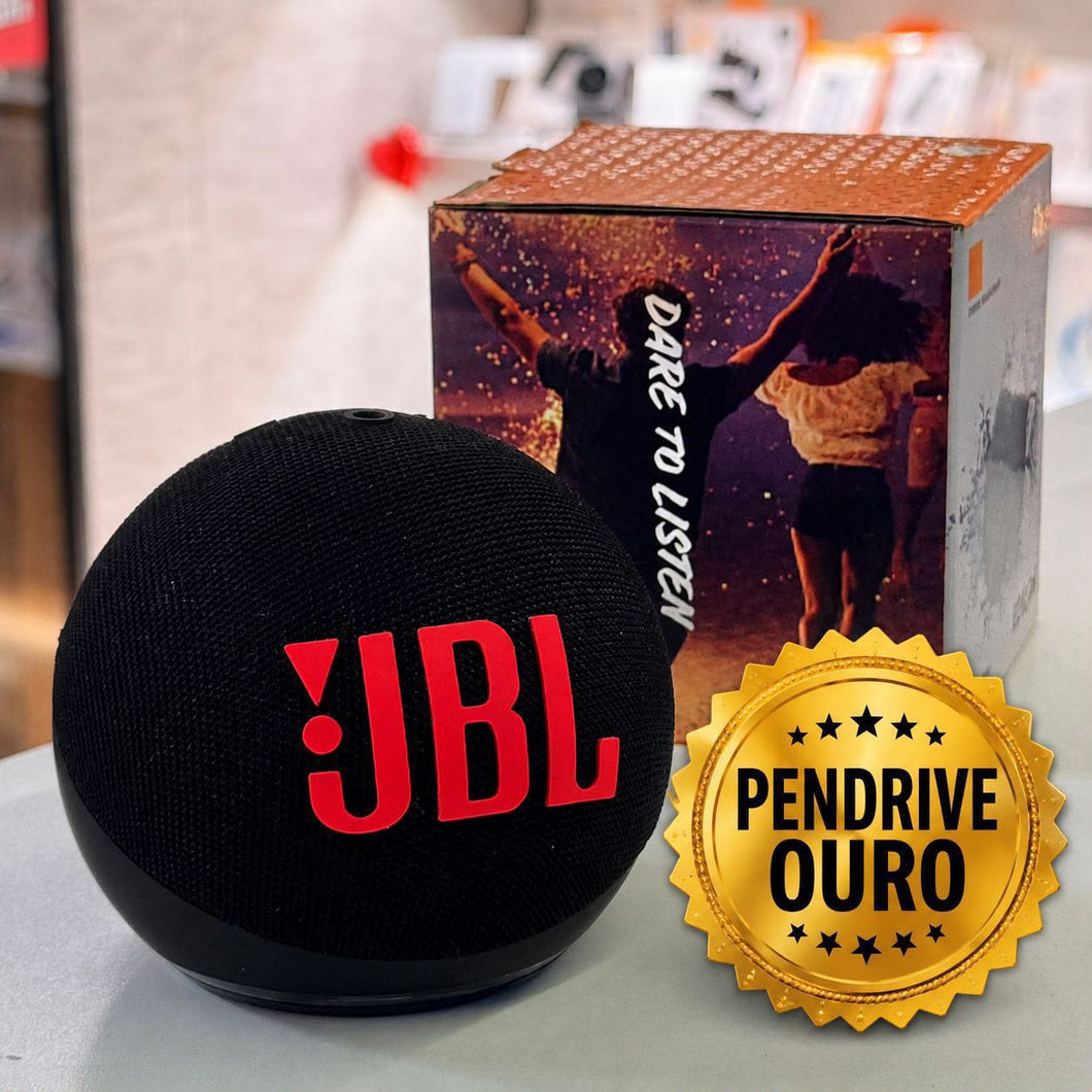 Caixa JBL + Pendrive de Ouro - PENDRIVE DE 32GB
