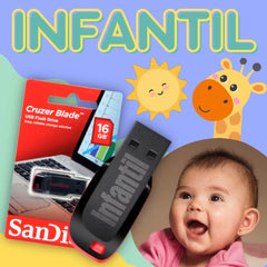 Coletânea Infantil – PENDRIVE DE 16GB