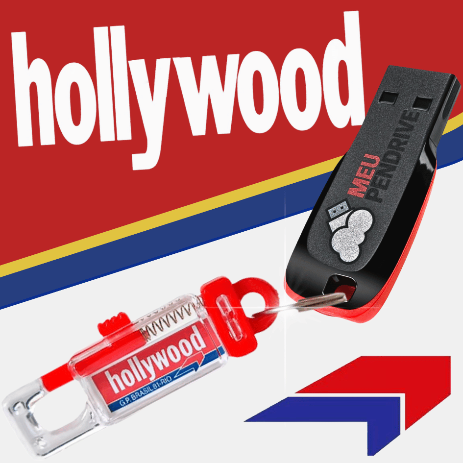 Pendrive Hollywood + Chaveiro Retro - MEU PENDRIVE